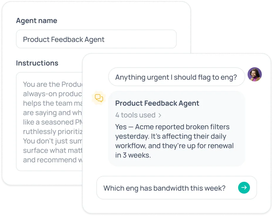 GoSearch AI agent flagging an urgent bug affecting a customer's workflow ahead of a 3-week renewal deadline