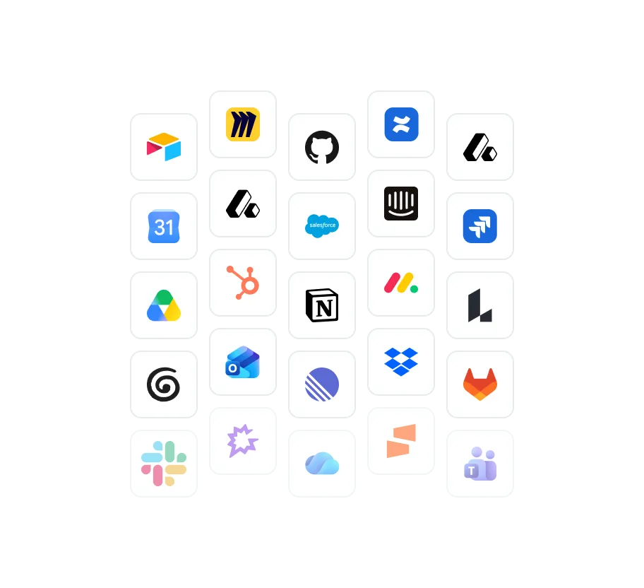 GoSearch connects to 100+ workplace apps, including Slack, Salesforce, and Confluence