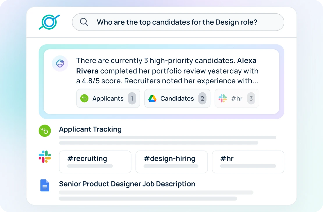 Enterprise search for HR that surfaces the right policies, handbooks, and employee details in real time