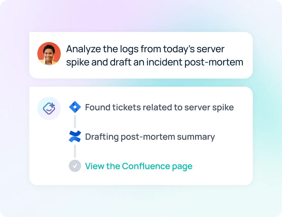 AI for IT support to handle repetitive tasks, surface knowledge base articles, and deliver troubleshooting steps automatically