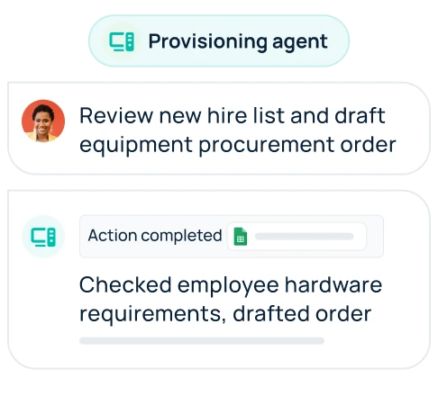 AI for IT support to track inventory and manage hardware provisioning requests automatically