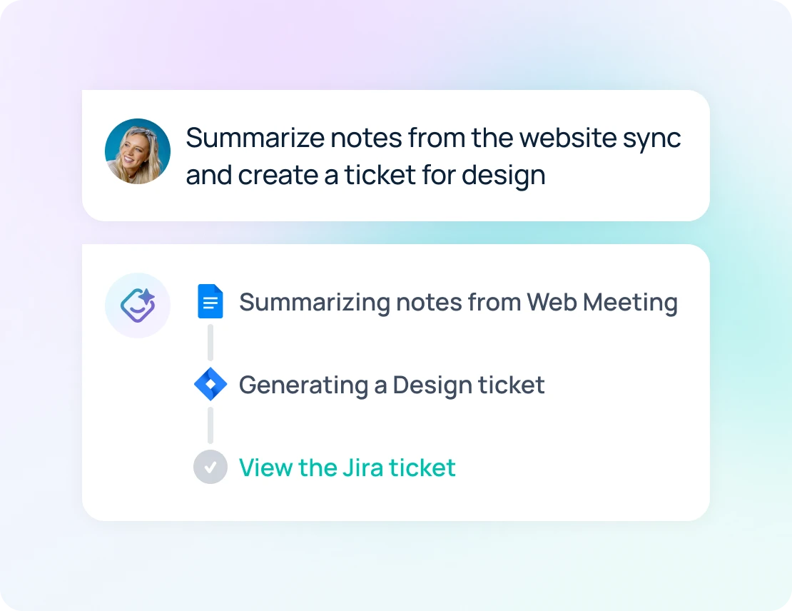AI for marketing teams to summarize past campaign results, outline project requirements, and cut the time from idea to launch