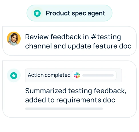 AI for product management that drafts requirements, tracks feature status, and surfaces feedback across your product stack